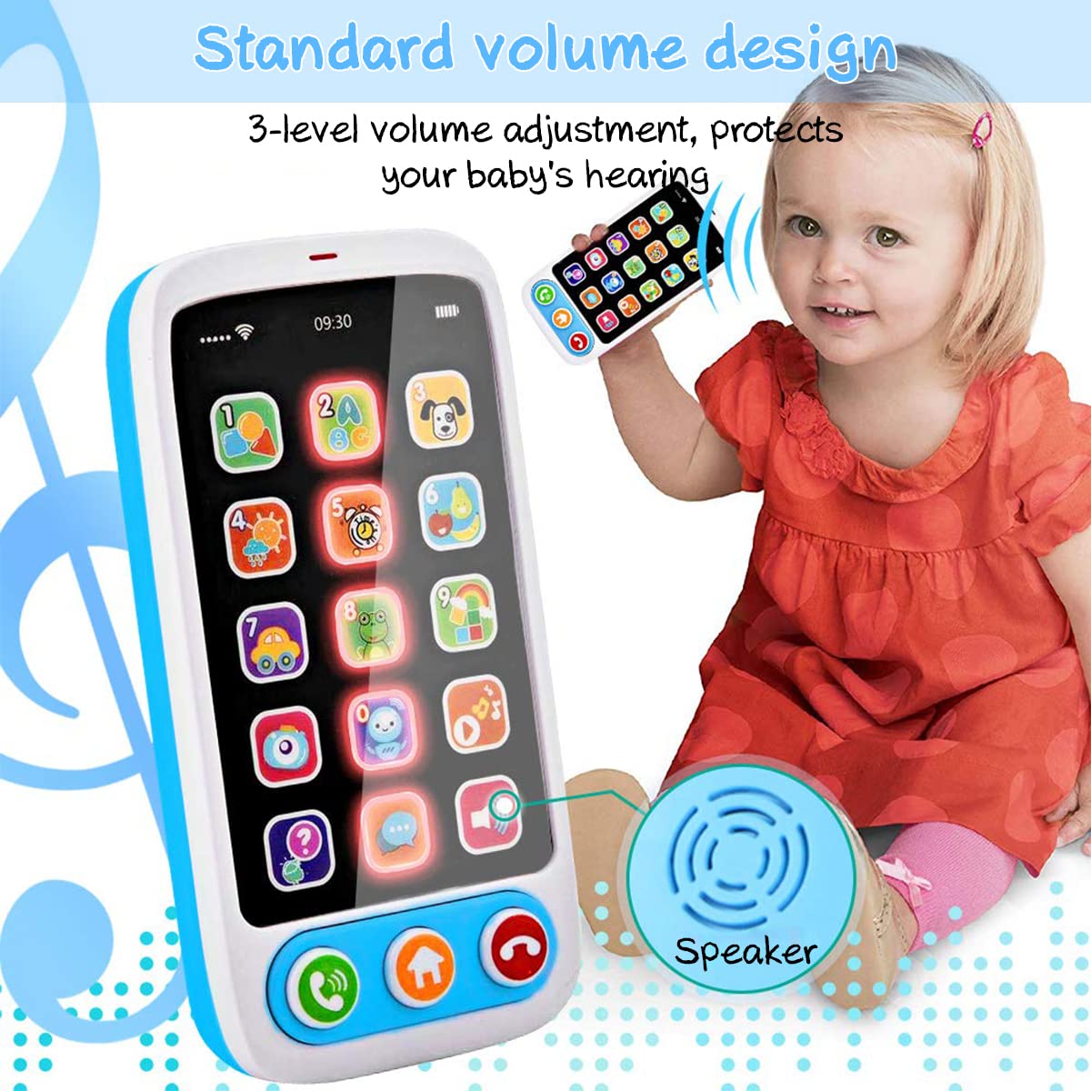 PATPAT Toy Phone for Kids, Battery Powered Kids Mobile Phone Toy, Dummy Phone for Babies, Kids Mobile Toy, Musical Toys for Kids Dummy Mobile Phone Christmas Gifts for Baby Boys Girls-Pink PATPAT Toy Phone for Kids, Battery Powered Kids Mobile Phone Toy, Dummy Phone for Babies, Kids Mobile Toy, Musical Toys for Kids Dummy Mobile Phone Christmas Gifts for Baby Boys Girls-Pink
